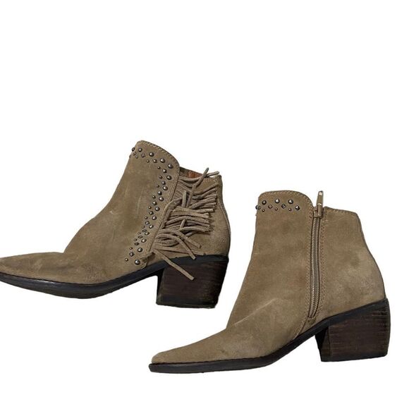 Lucky Brand Kaarina fringe studded ankle boots - Picture 3 of 6